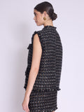 Berenice Vador Tweed Gilet in Black