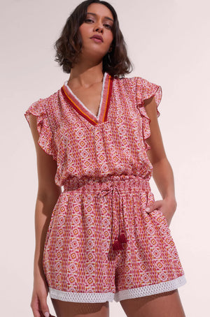 Poupette St Bart Short Jumpsuit Sasha in Pink