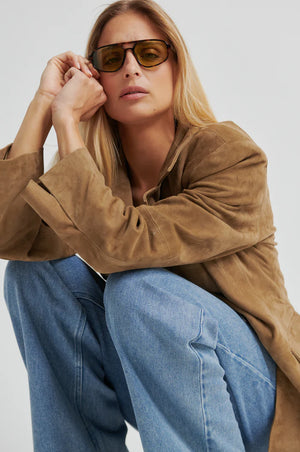 Second Female Suellen Suede Blazer in Oak