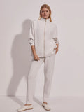 Varley Ralston Zip Through Sweat in Ivory