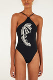 Farm Rio Copacanbana Beach One Piece in Black