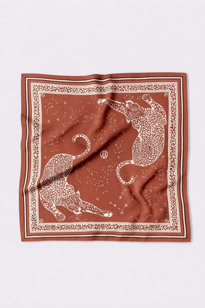 Le Scarf Gemini Scarf 65 x 65 in Terracotta