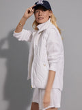 Varley Zarah Quilt Gilet in White