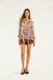 Farm Rio Sea Garden Long Sleeve Blouse in Off White