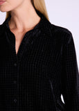 Berenice Capri Burnout Shirt in Black