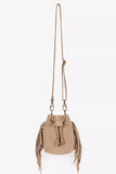 Penelope Chilvers Mini Suede Bag in Taupe
