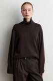 Second Female Alpha Knit T Neck in Dark Brown