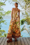 Farm Rio Foliage Sketch Maxi Dress