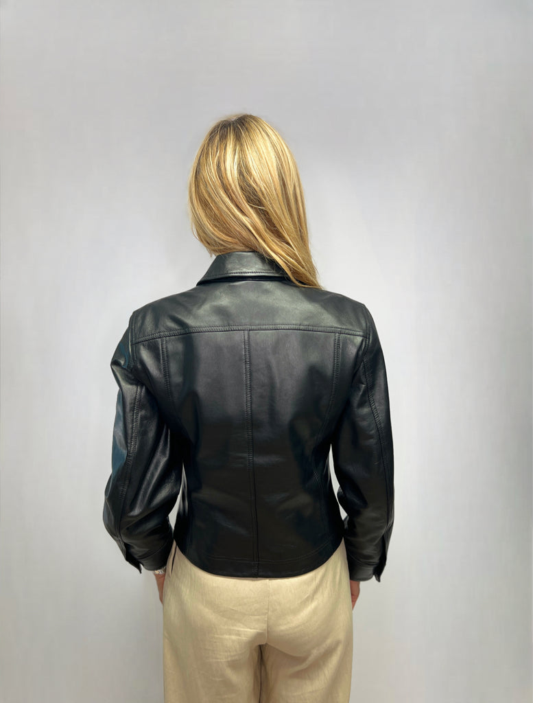 Maxmara Weekend Tabarin Leather Jacket