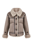 Urbancode Short Sheepy Jacket in Taupe