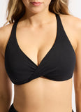 Seafolly Collective Wrap Front F Cup Bikini in Black