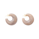 Vanessa Baroni Moon Earring in Biancone Marble