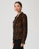 Paige Desano Silk Shirt in Brown