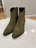 Donna Lei Boston Suede Boot in Military Green