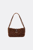 Malina Elvina Wood Pearl Bag in Expresso