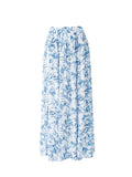 Melissa Odabash Mira Skirt in Blue Leaf