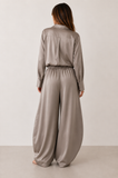 Silk 95 Five Barrons Barrel Pants in Taupe