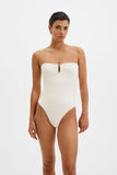 Malina Signature Bandeau Swimsuit in Vanilla