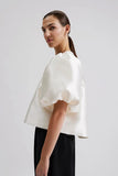 By Malina Cleo Pouf Blouse in Ivory