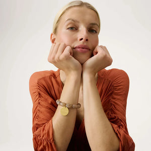 Vanessa Baroni Olive Flex Bracelet in Biancone Marble