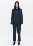 Zenggi Pinstripe Shirt Jacket in Midnight