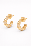 Talis Chains Baguette Huggies in Gold