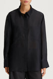 StyleIn Brailee Organza Shirt in Black