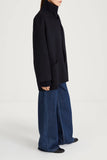 Style In Tara Wool Blend Short Coat in Midnight Navy