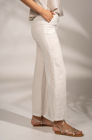 Aether Concept Linen Pants in White