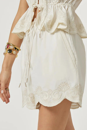Scarlet Poppies Terrel Shorts in Vanilla
