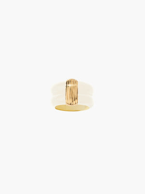 Aurelie Bidermann Katt Ring in Ivory