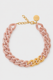 Vanessa Baroni Flat Chain Necklace in Blush