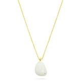 Talis Chains Rock Stone Pendant in White Jade