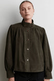 Second Female Zonia Suede Jacket in Black Olive