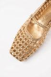 Souliers Martinez Paris Balerina in Gold
