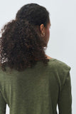 American Vintage Jac 52 V-Neck in Khaki Vintage
