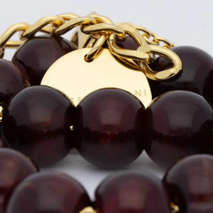 Vanessa Baroni Small Beads Necklace in Bordeaux Marble