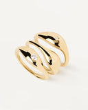 Pdpaola Sugar Ring Set in Gold