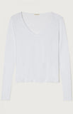 American Vintage Sonoma V Neck in White