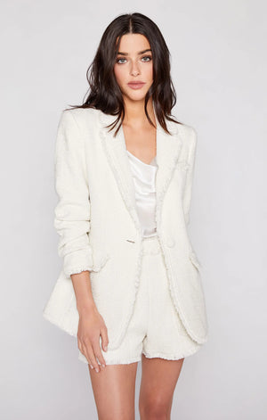 Cinq A Sept Boucle Khloe Blazer in Gardenia