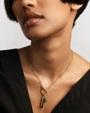 Pdpaola Green Adventurine Drop Pendant in Green