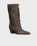 Lola Cruz Kara Western Boots in Chocolate