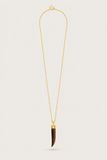Talis Chains Tusk Pendant in Tigers Eye Gold