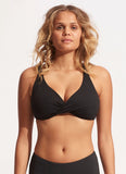 Seafolly Collective Wrap Front F Cup Bikini in Black