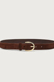 Varley Lenai Suede Belt in Chocolate