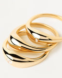 Pdpaola Sugar Ring Set in Gold