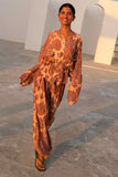 Never Fully Dressed Paisley Balloon Trousers in Brown