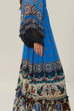 Farm Rio Ainka Tiles Maxi Dress in Blue