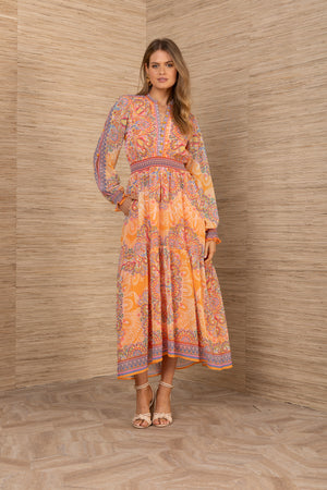 Hale Bob Eleanora Dress in Orange