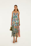 Farm Rio Floral Delhi Sleeveless Maxi Dress Light Blue